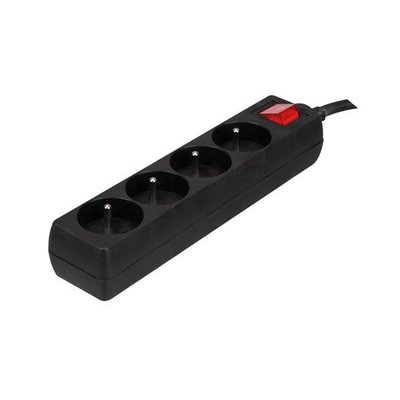 4-voudige stekkerblok 1,5M 3x1,5m² zwart