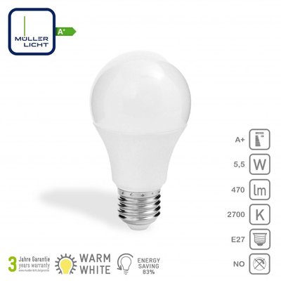 Müller Licht LED-Lamp E27 5,5W (40W) 470Lm