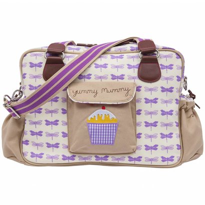 Pink Lining Luiertas - Yummy Mummy - Purple Dragonflies