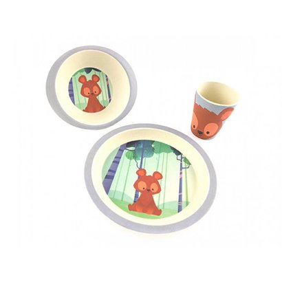 Yuunaa Kids Bamboe Kinderservies - Beertje