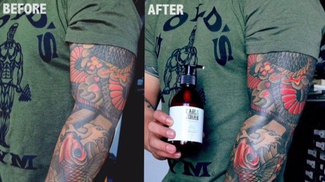 Before and after the use of our C&J care products!