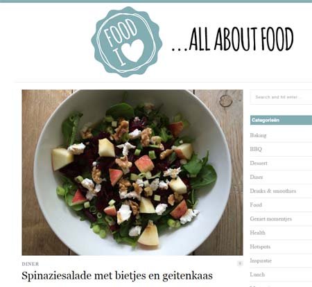 Spinaziesalade met bietjes en geitenkaas van FoodIlove