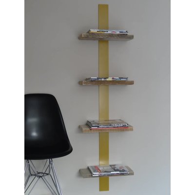 "Nesheim" Bücherregal aus Stahl und Bauholz