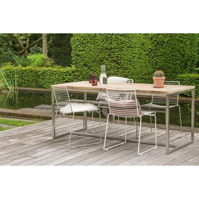 "Alta Outdoor" Tisch aus Bauholz mit Untergestell aus Edelstahl