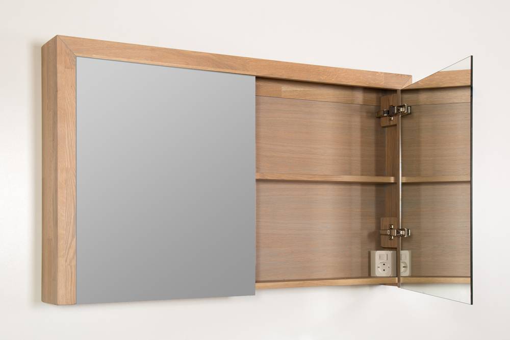 spiegelkast natural wood 100 cm breed met 2 deuren inclusief ... spiegelkast natural wood 100 cm breed met 2 deuren inclusief ...