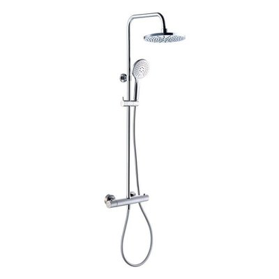 Sanitairstunthal Round doucheset met thermostaat-hoofddouche-handdouche chroom