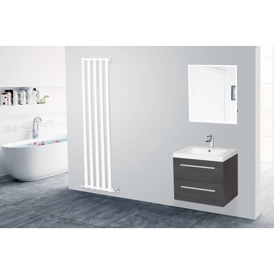 Sanitairstunthal Ex badmeubel 60cm breed met mineraalmarmeren wastafel.