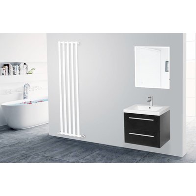 Sanitairstunthal Ex badmeubel 60cm breed met mineraalmarmeren wastafel.
