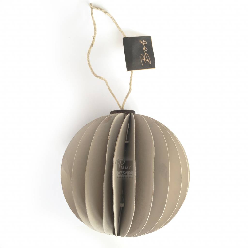Prachtige créme papieren kerstballen - Bob design - Puur Basic Interieur Prachtige créme papieren kerstballen - Bob design - Puur Basic Interieur