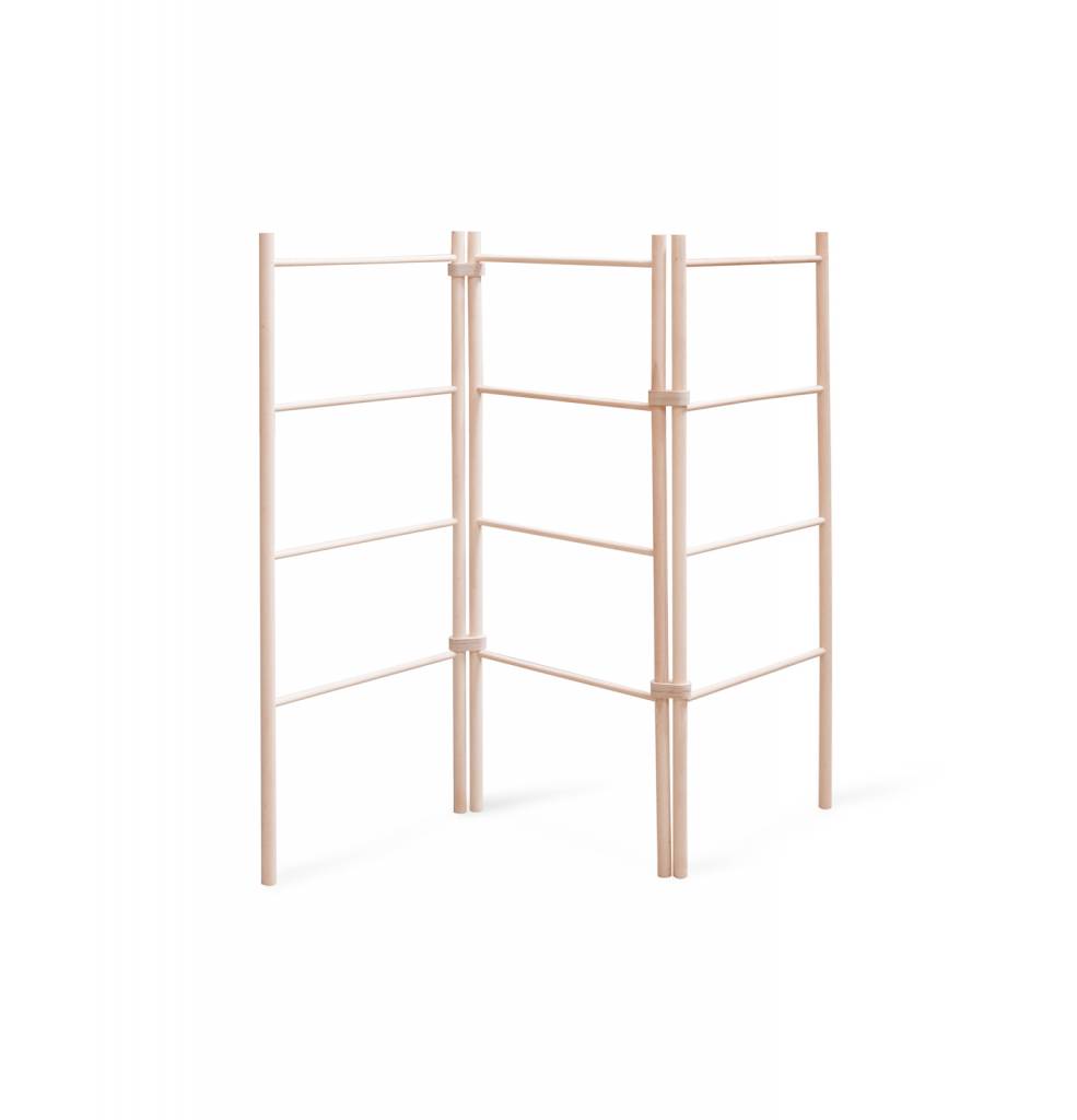 Wooden Clothes Drying Zig Zag Rack Pantoufle Traditional Beechwood Zig Zag Clothes Drying Rack