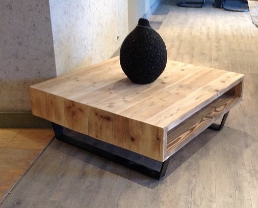 Bcdesignwood Coffee table Kenny used in scaffolding wood with metal base BCdesignwood wood Bcdesignwood Coffee table Kenny used in scaffolding wood with metal base BCdesignwood wood
