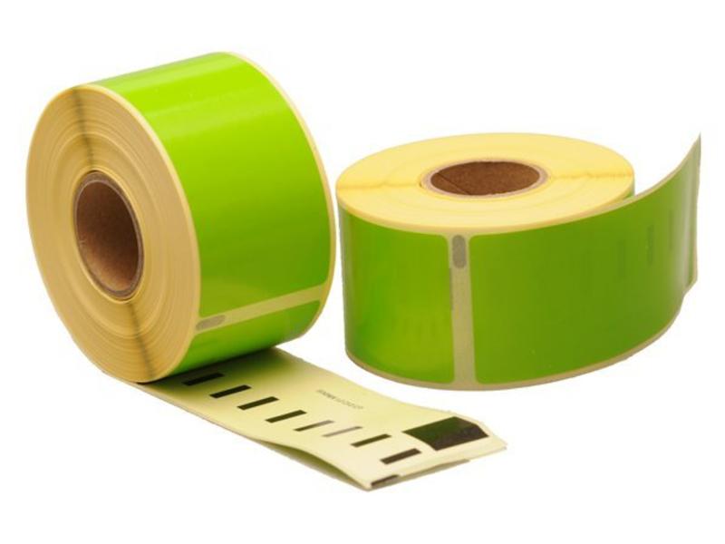 Groene Dymo labels 36 x 89 mm 260/rol 24 rollen per doos Euro