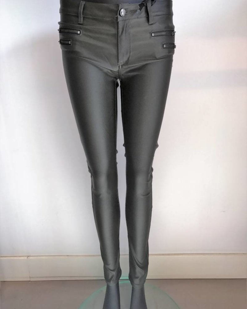 grijze gecoate broek grijze gecoate broek