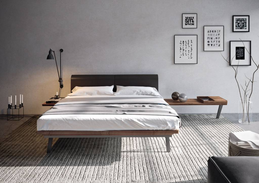Hülsta madera schlafzimmer 7 türig in lack anthrazit und nussbaum ...