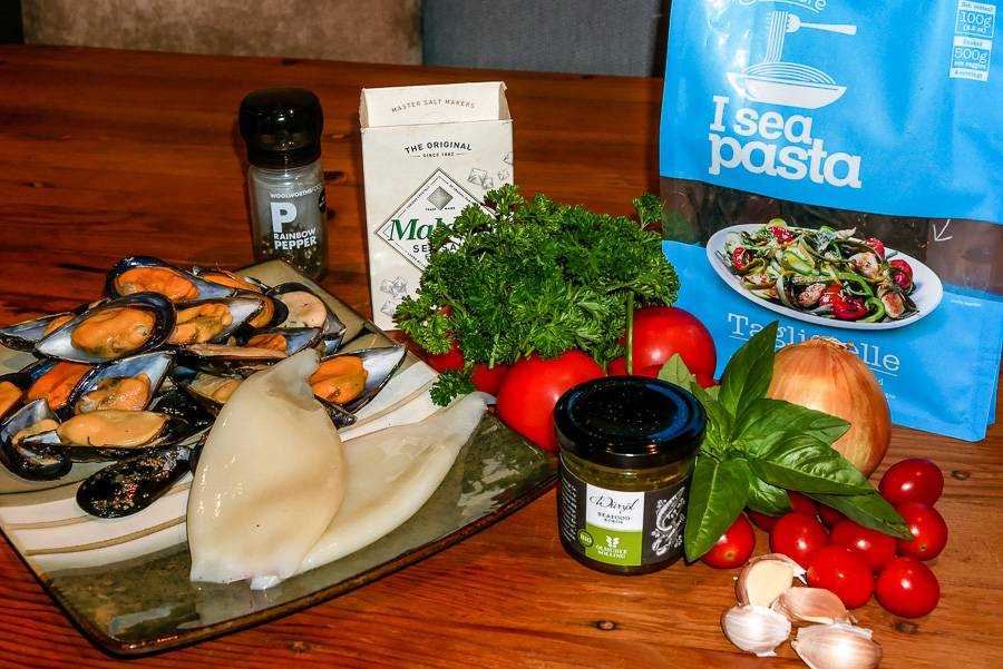 Paleo Rezept - Meeresfrüchte Algen Pasta - Seafood Pasta mit I Sea Pasta von Seamore