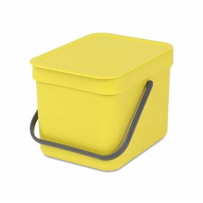 Brabantia Sort&Go afvalemmer - 6 liter - geel