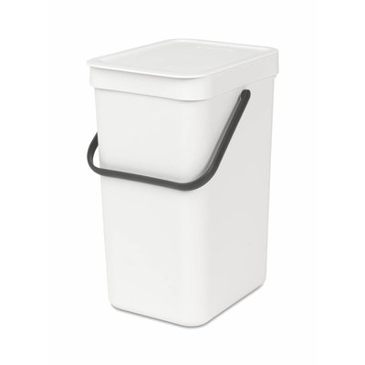 Brabantia Sort&Go afvalemmer - 12 liter - wit