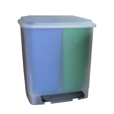 Easybin Afvalbak duo recycle 20 - transparant