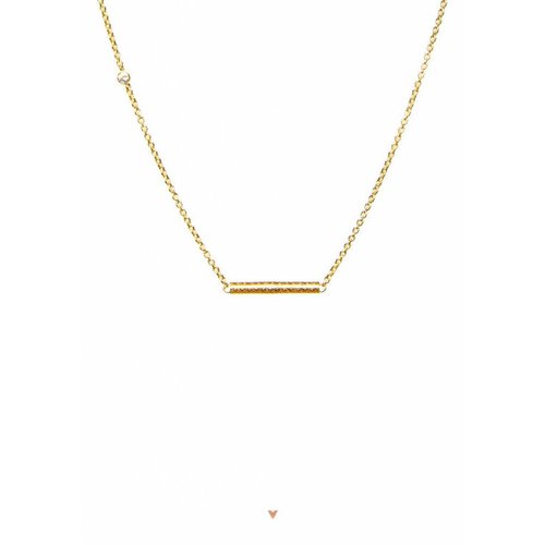 Dutch Basics Cylinder Bar Necklace - Gold-Plated Dutch Basics Cylinder Bar Necklace - Gold-Plated