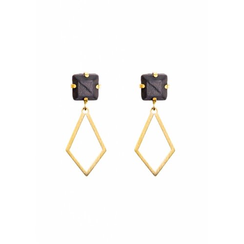Dutch Basics Long Drop Black Porcelain Earrings Dutch Basics Long Drop Black Porcelain Earrings