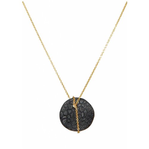 Dutch Basics Black Porcelain Moon Necklace Dutch Basics Black Porcelain Moon Necklace