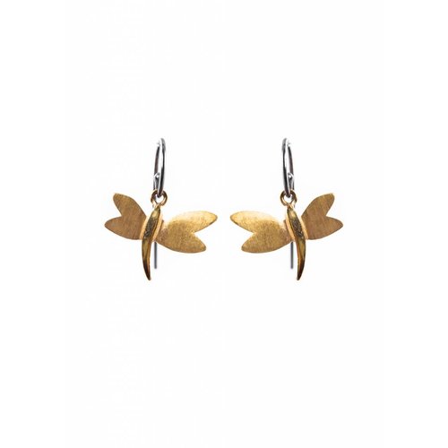 Dutch Basics Dragonfly Earrings - Oxidised and Gold Dutch Basics Dragonfly Earrings - Oxidised and Gold
