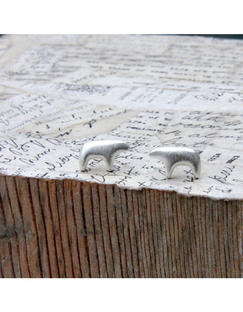 Polar Bear Stud Earrings Small Castor Pollux Ltd Polar Bear Stud Earrings Small