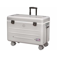 Mobiel oplaadstation voor 10 iPads, i10 trolley koffer, met 10 compartimenten zilvergrijs aluminium