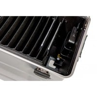 Mobiel oplaadstation voor 10 iPads, i10 trolley koffer, met 10 compartimenten zilvergrijs aluminium