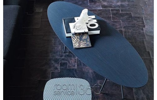 Cattelan Italia Kaos Koffietafel - Zwart/Donkerblauw Patroon Cattelan Italia Kaos Koffietafel - Zwart/Donkerblauw Patroon