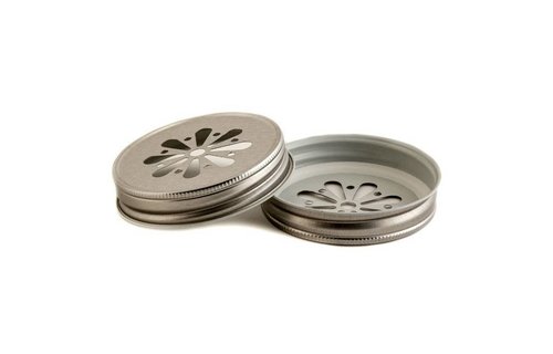MasonJars Deksel Madeliefje Zilver - (8 stuks) MasonJars Deksel Madeliefje Zilver - (8 stuks)