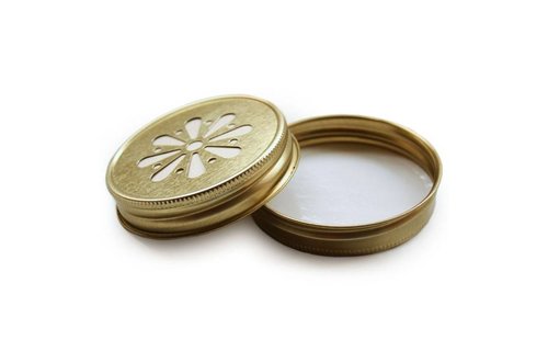 MasonJars Deksel Madeliefje Goud - (8 stuks) MasonJars Deksel Madeliefje Goud - (8 stuks)