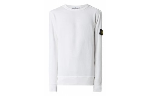 Stone Island 62720 Sweater Met Afneembaar Merkembleem Stone Island 62720 Sweater Met Afneembaar Merkembleem