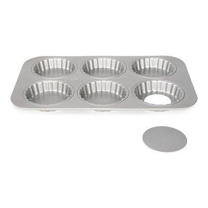 Patisse Silver Top Mini Quichevorm Losse Bodems 6 Vakken 10 cm