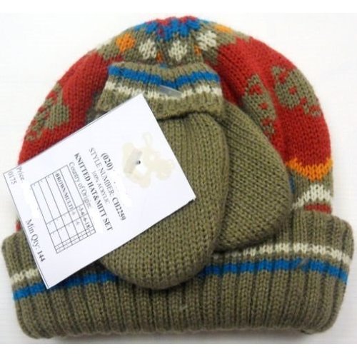 Soft Touch Gebreide baby muts met wantjes Soft Touch Gebreide baby muts met wantjes