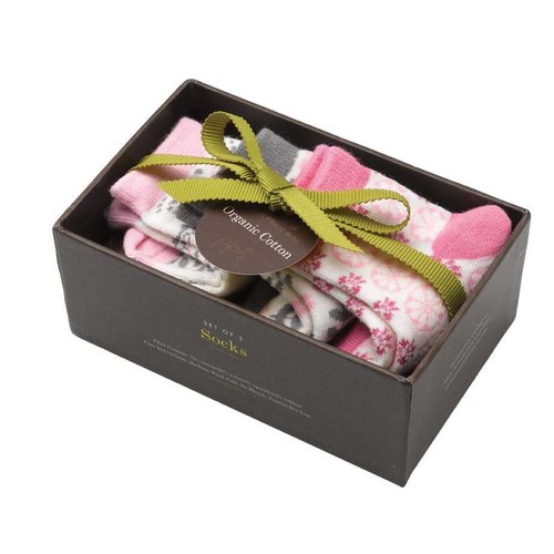 Petunia Pickle Bottom Luxe babysokjes in cadeauverpakking Petunia Pickle Bottom Luxe babysokjes in cadeauverpakking