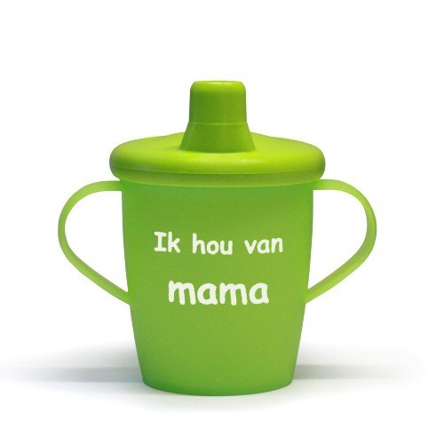 Kiddyboo Love Cups - Ik hou van MAMA Lime groen Kiddyboo Love Cups - Ik hou van MAMA Lime groen