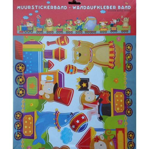 Muurstickerband Circus voor kinderkamer Muurstickerband Circus voor kinderkamer