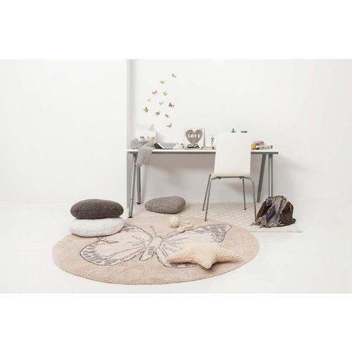 Lorena Canals Butterfly Nude vloerkleed - 100% katoen Lorena Canals Butterfly Nude vloerkleed - 100% katoen