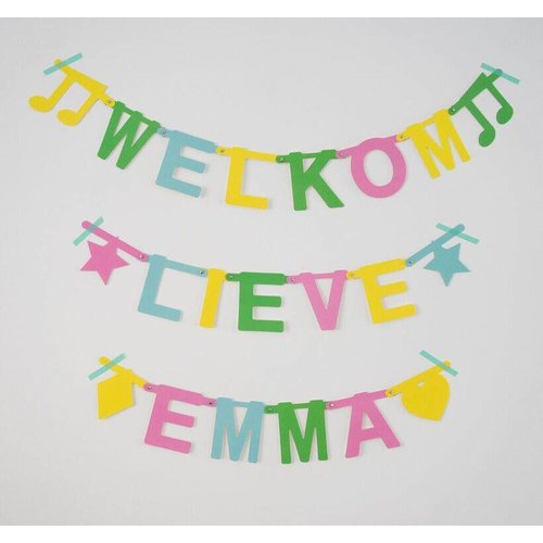 Feestslinger met naam. Ontwerp hem zelf! Feestslinger met naam. Ontwerp hem zelf!