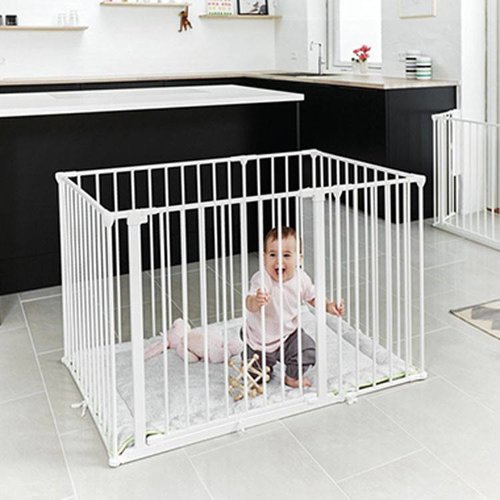 BabyDan Square Park-a-kid babybox park metaal Wit BabyDan Square Park-a-kid babybox park metaal Wit