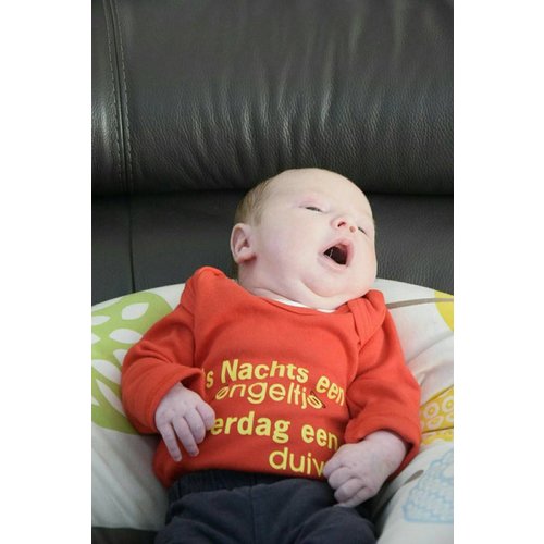Rode Duivels Romper "snachts een engeltje, overdag een duivel!" Rode Duivels Romper "snachts een engeltje, overdag een duivel!"