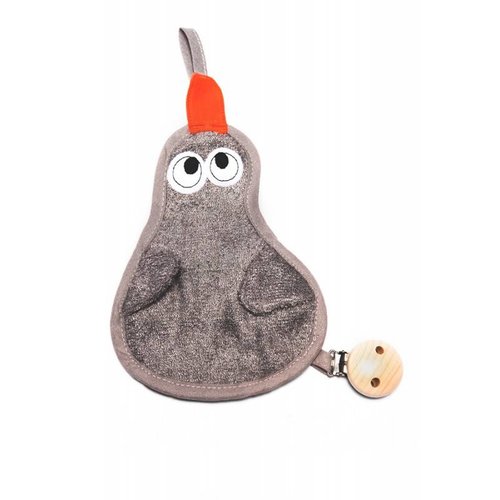 Timboo Bamboe Speenknuffeltje 3-in-1 - Eend Antraciet Timboo Bamboe Speenknuffeltje 3-in-1 - Eend Antraciet