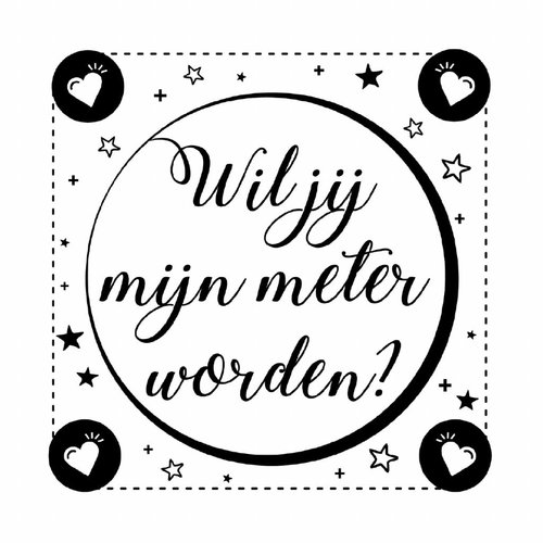 Minimou Wijnetiket Sticker - Wil je mijn meter worden? Black&White Minimou Wijnetiket Sticker - Wil je mijn meter worden? Black&White