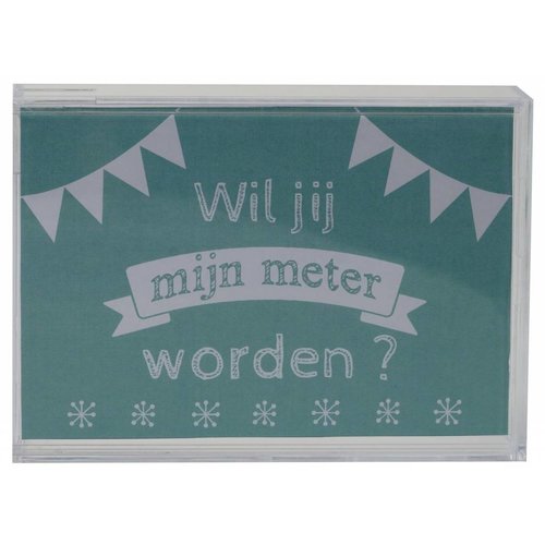 Transparante spaarpot Wil jij mijn Meter worden ? Transparante spaarpot Wil jij mijn Meter worden ?