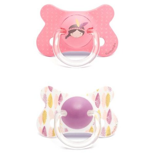 Suavinex 2 spenen Dental Pink Indian 18m+ Suavinex 2 spenen Dental Pink Indian 18m+