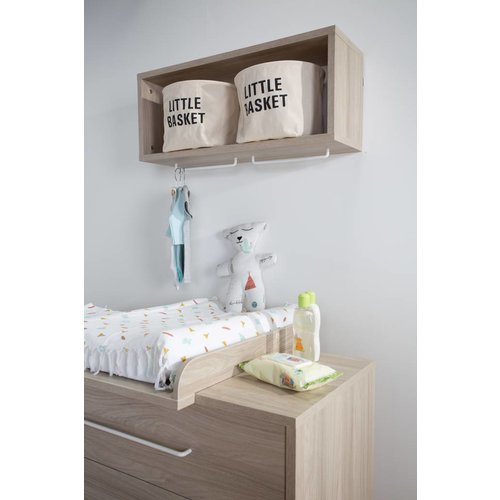 Childwood Witte mand katoen met zwart opschrift Little treasures Childwood Witte mand katoen met zwart opschrift Little treasures