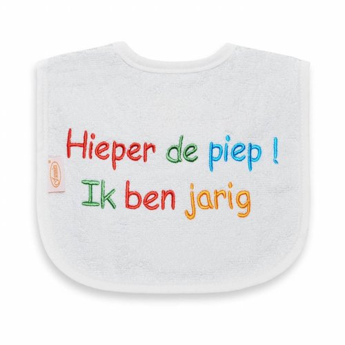Tekstslabber Hieperdepiep ik ben jarig! Tekstslabber Hieperdepiep ik ben jarig!