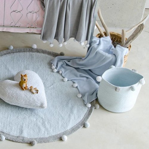 Lorena Canals Bubbly Blue vloerkleed - Ø120 cm Lorena Canals Bubbly Blue vloerkleed - Ø120 cm