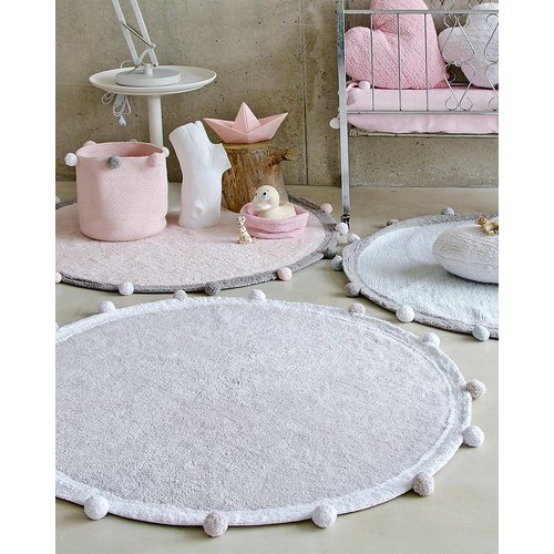 Lorena Canals Bubbly Light Grey vloerkleed - Ø120 cm Lorena Canals Bubbly Light Grey vloerkleed - Ø120 cm